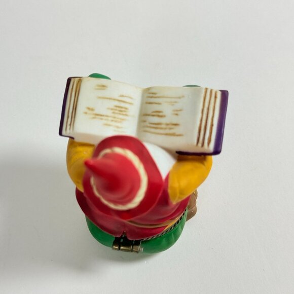 Dept 56 Caroling Elf Trinket Box 57506 Heritage Village Hinged Collectible - Picture 5 of 7